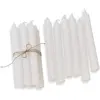 LOBERON Lot de 12 bougies Bauceau, crème (21cm)