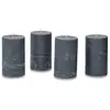 LOBERON Lot de 4 bougies Braga, anthracite (13cm)