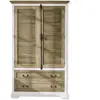 LOBERON Armoire Bureau, marron/blanc (60 x 110 x 180cm)