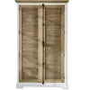 LOBERON Armoire Comtois, marron/blanc (60 x 110 x 180cm)