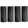LOBERON Lot de 4 bougies Homel, anthracite (18cm)