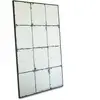Loberon Miroir Burami - Verre de Miroir, Fer - H/L/P env. 102/62/2 cm - Noir/Transparent