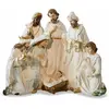 LOBERON Personnages de crèche Kanem, blanc vieilli (12.5 x 19.5 x 23cm)
