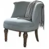 LOBERON Fauteuil Francet, bleu/marron (65 x 67 x 73cm)