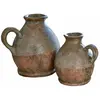 LOBERON Lot de 2 vases Henriette, marron vieilli (17 x 21 x 20cm)