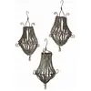 Loberon Lot de 3 décorations de Noël Gilpin - Fer, Verre - - Marron Vieilli