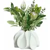 LOBERON Vase décoratif Dollon, blanc vieilli (15cm)