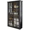 LOBERON Vitrine Keanu, noir vieilli (39 x 86 x 159cm)