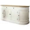 LOBERON Buffet bas Louisiana, blanc vieilli/marron (45 x 178 x 85cm)