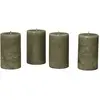 LOBERON Lot de 4 bougies Braga, vert (13cm)