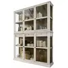 LOBERON Vitrine Blaise, blanc vieilli (40 x 170 x 220cm)