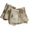LOBERON Lot de 4 serviettes Jarrier, beige (40 x 40cm)
