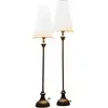 Lot de 2 lampes à poser Ambrosse, noir/crème (82cm)