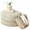 LOBERON Pouf intérieur et extérieur Mintares, vert (40cm)