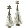 Loberon Lot de 2 sapins de Noël décoratifs Lillemor - argenté