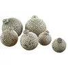 LOBERON Lot de 6 décorations de Noël Lucero, gris vieilli/doré vieilli (14cm)