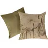LOBERON Lot de 2 housses de coussins Milda, vert (40 x 40cm)