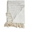LOBERON Plaid Marpent, crème/gris (130 x 170cm)