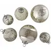 Loberon Lot de 6 boules de Noël Ephyriel, or vieilli (13cm)