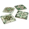 LOBERON Lot de 4 sous-verres Angeot, multicolore (10.5 x 10.5 x 5cm)