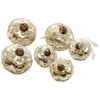 LOBERON Lot de 6 boules de Noël Xilianne, argenté vieilli (10cm)