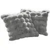 LOBERON Lot de 2 housses de coussins Zalina, gris (50 x 50cm)