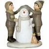 LOBERON Figurine décorative Elvirette, blanc/gris (13 x 8 x 16cm)