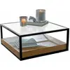 LOBERON Table basse Westvale, marron/noir (80 x 80 x 40cm)