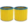 vhbw 2x filtre plissé compatible avec Variolux Cleanstar aspirateur - bleu/jaune