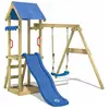 WICKEY Aire de jeux Portique bois TinyWave avec balançoire et toboggan...