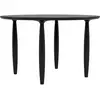 Table à dîner ronde en chêne noire 120 cm Oku - NORR11