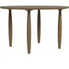 Table à dîner ronde en chêne fumé clair 120 cm Oku - NORR11