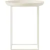 Table d'appoint ronde en acier blanc 45 cm Duke - NORR11