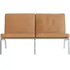 Canapé 2 places en acier et cuir camel Man - NORR11