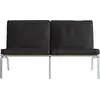 Canapé 2 places en acier et cuir anthracite Man - NORR11