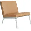 Fauteuil en acier et cuir camel Man - NORR11