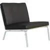 Fauteuil en acier et cuir anthracite Man - NORR11