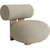 NORR11 Fauteuil en chêne naturel et rembourrage en tissu bouclé Barnum Col 3 Hippo Lounge -