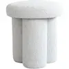101 COPENHAGEN - Tabouret rembourré Big Foot - Blanc - Tissu bouclé - ...