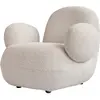 101 COPENHAGEN - Fauteuil rembourré Toe - Blanc - Tissu bouclé - Desig...