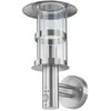 LAMPENWELT Lindby Applique d'extérieur Noemi, détecteur, gris, acier inoxydable, 34 cm