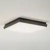 LAMPENWELT.COM Lucande Plafonnier d'extérieur LED Amra, 30 cm, angulaire, anthracite