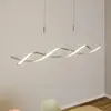 LAMPENWELT Lindby Suspension LED Auron, couleur nickel, métal, intensité variable