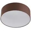 Lindby plafonnier Sebatin, Ø 40 cm, marron clair, tissu, E27