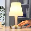 Lindby Lampe de chevet Hanno abat-jour en tissu blanc