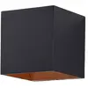 Applique murale LED Arcchio Zuzana, angulaire, noire, largeur 10 cm