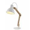 Lindby Lampe de bureau en bois Shivanja, blanc