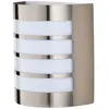 LAMPENWELT Lindby, applique d'extérieur Noyan, 20 cm, acier inoxydable, IP44, E27