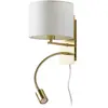 LAMPENWELT Applique murale Lindby Florens, laiton, lampe de lecture LED, 23,5 cm