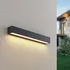 Lucande, applique murale LED Lengo, 50 cm, anthracite, down, 3 000 K